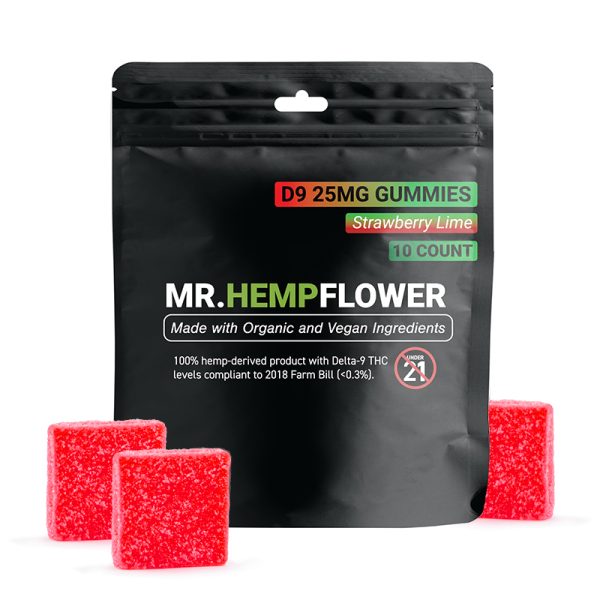 25mg Delta-9 Strawberry Lime Gummies