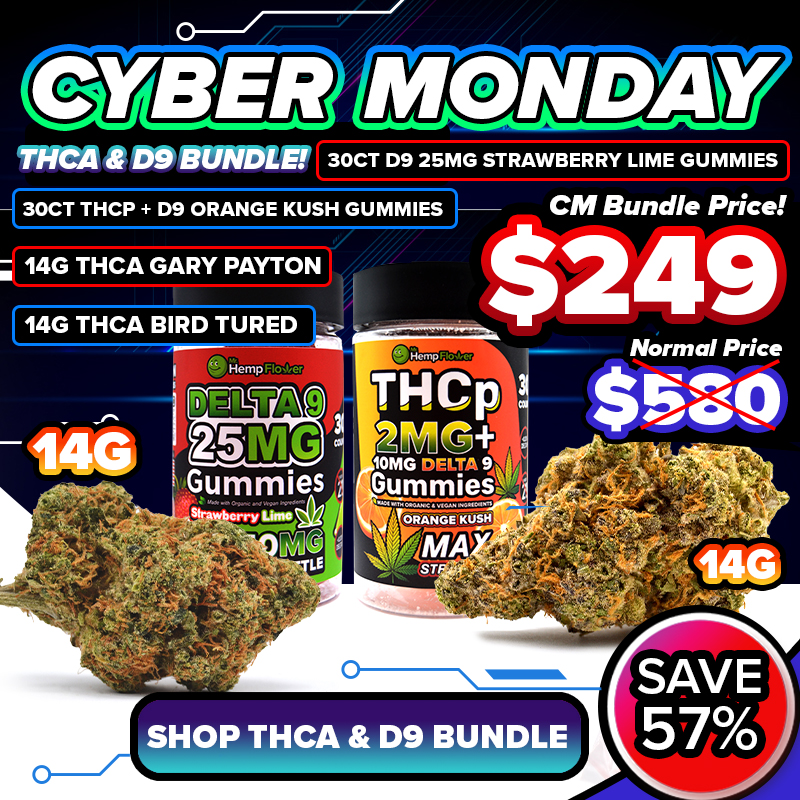 2023-cyber-bundle 1- thca flower and d9 gummies